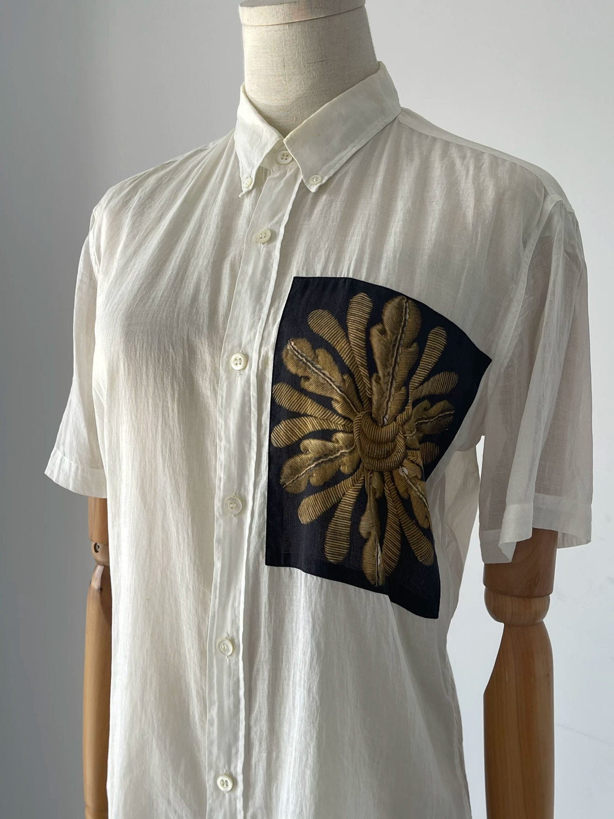 Dries Van Noten SS14 Flower Wheel Short Sleeve Shirt