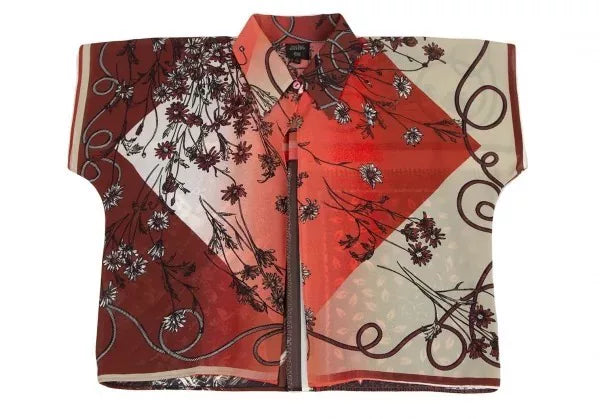 Jean Paul Gaultier Vintage Red Pattern Cardigan
