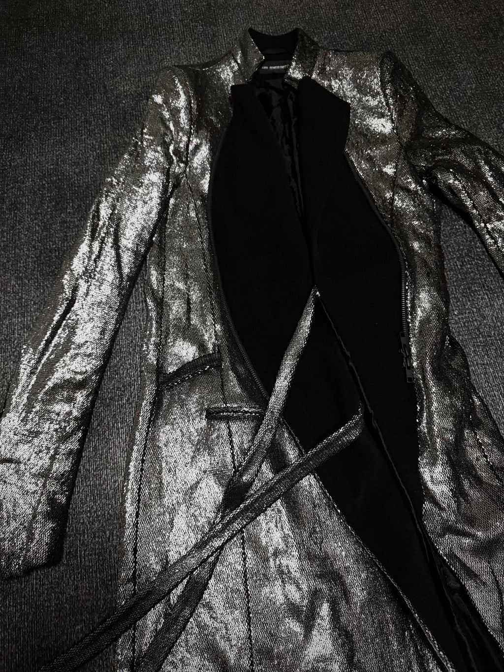 Ann Demeulemeester FW2016 Silver Coated Blazer