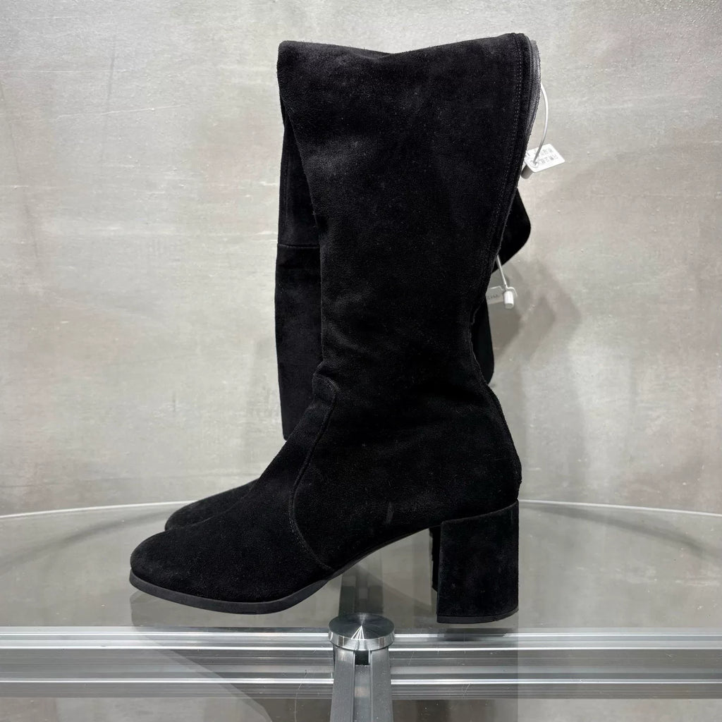 Prada black high-heel long boots