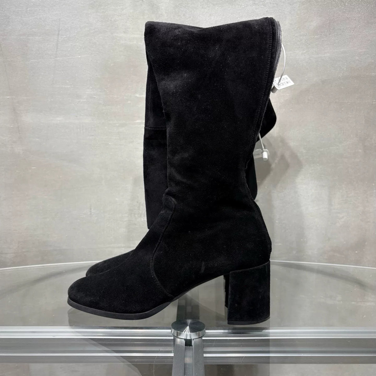 Prada black high-heel long boots
