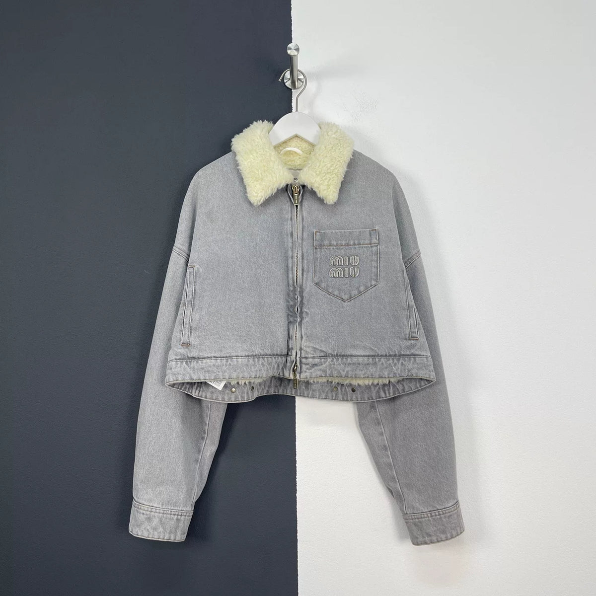 Miu Miu shearling denim jacket