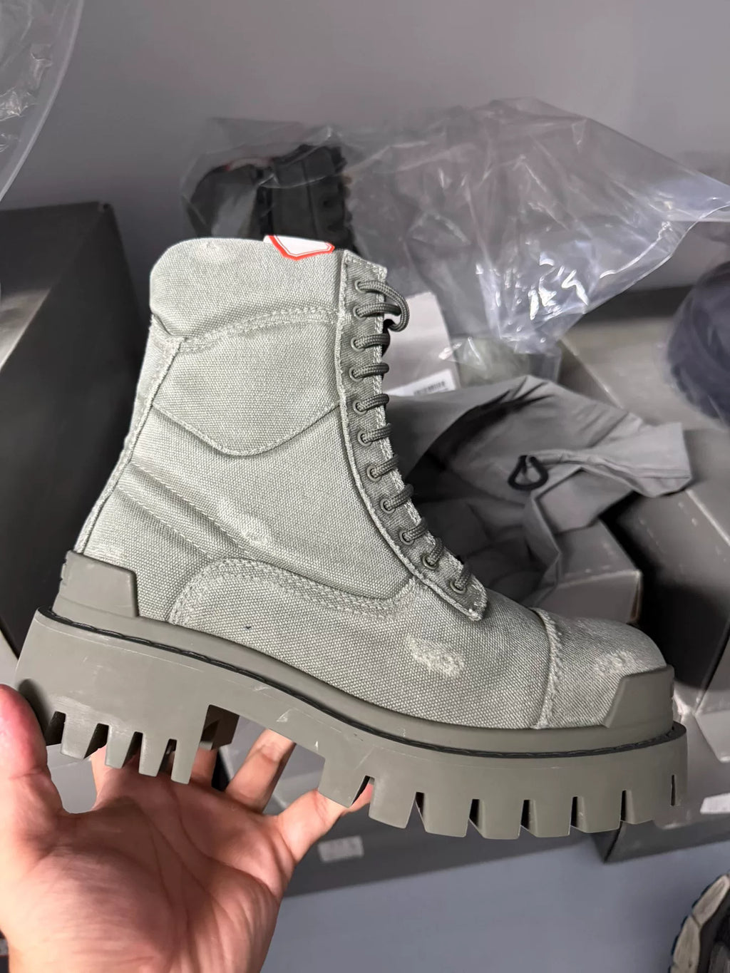 Balenciaga Paris Military Boots Strike