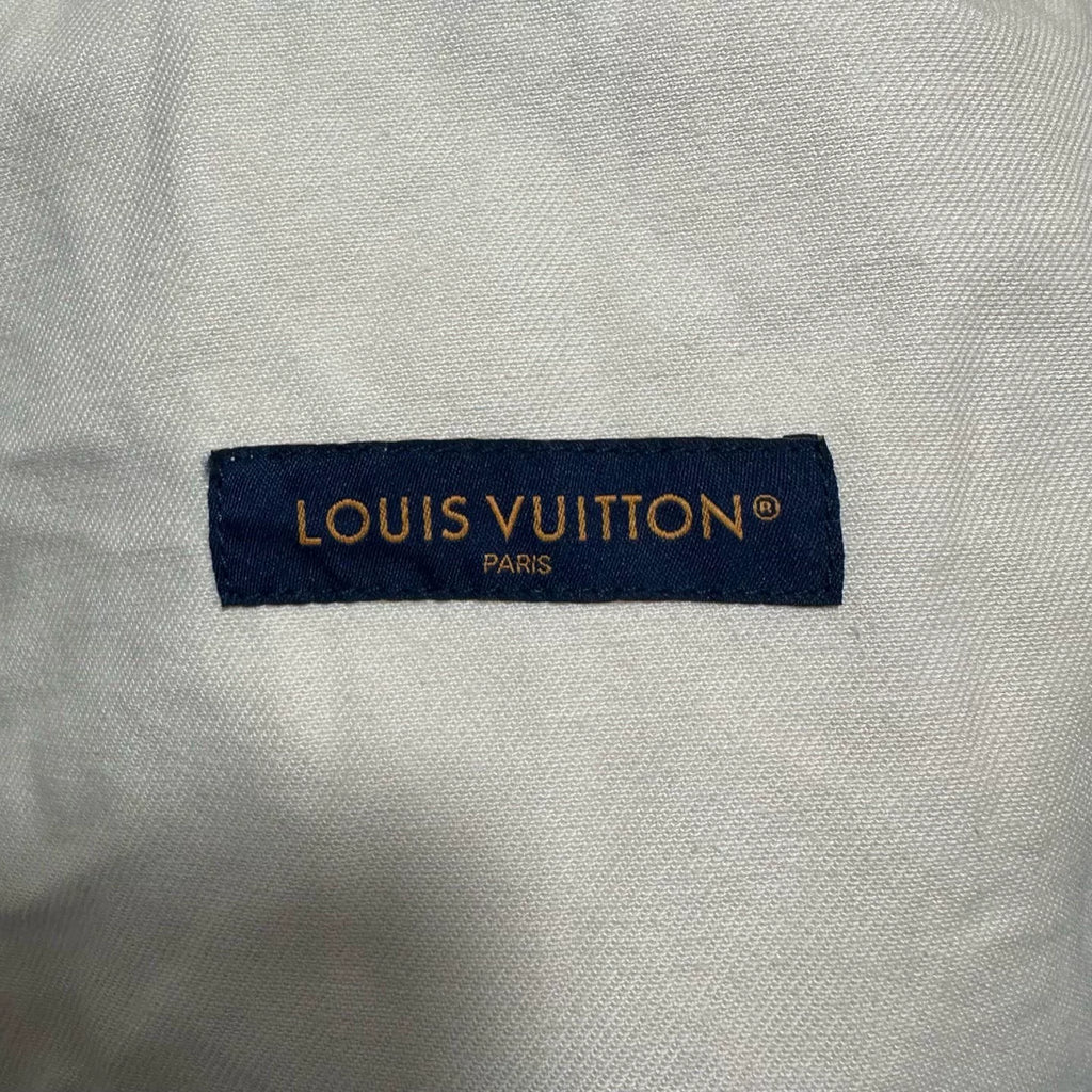 Louis Vuitton Beige All-Over Print Short Sleeve Shirt