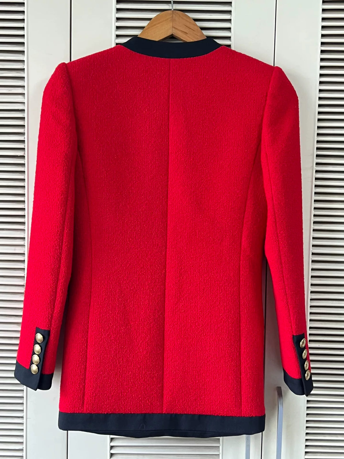 Saint Laurent red wool coat
