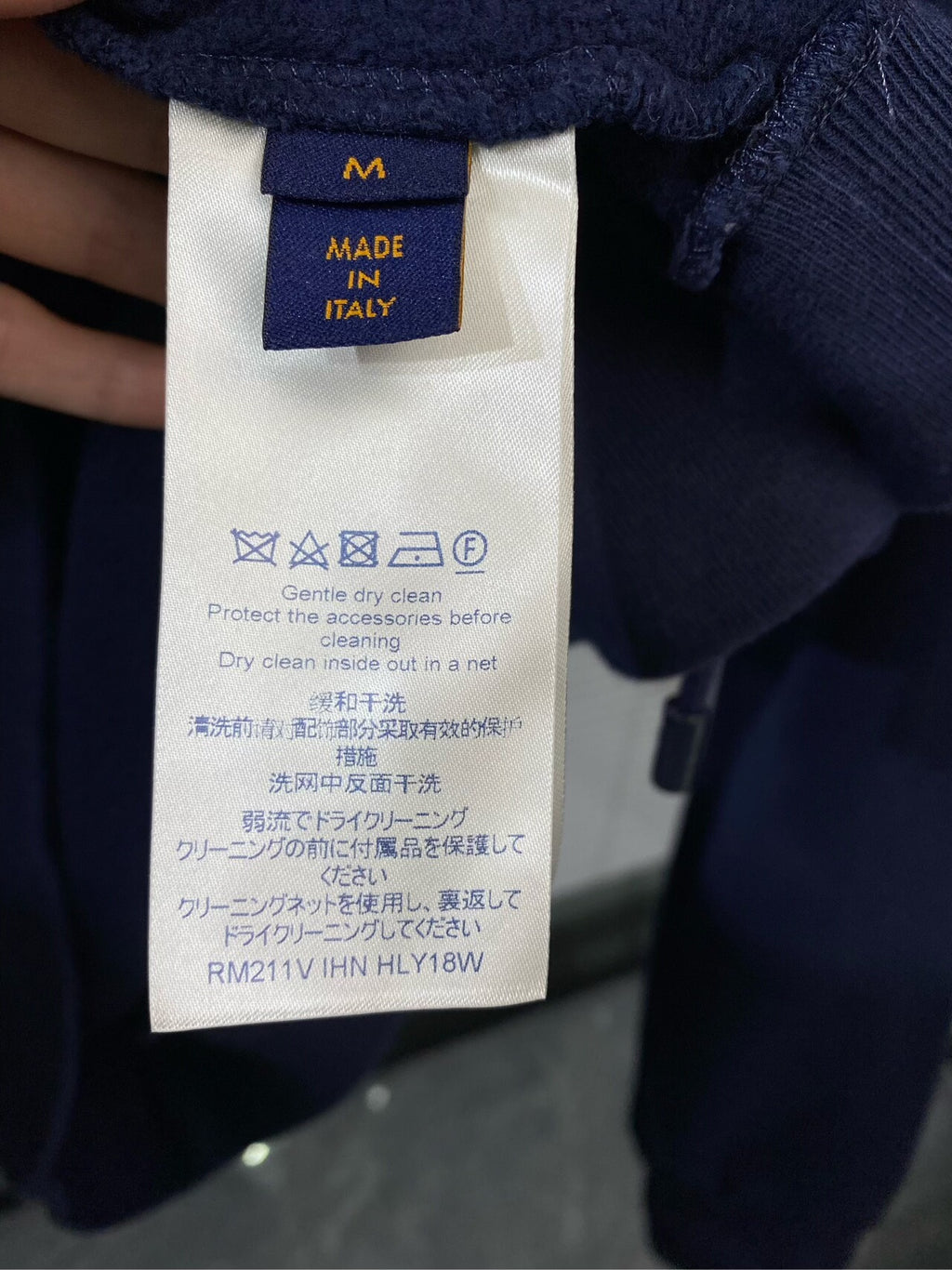 Louis Vuitton AW21 Hooded Navy Hoodie