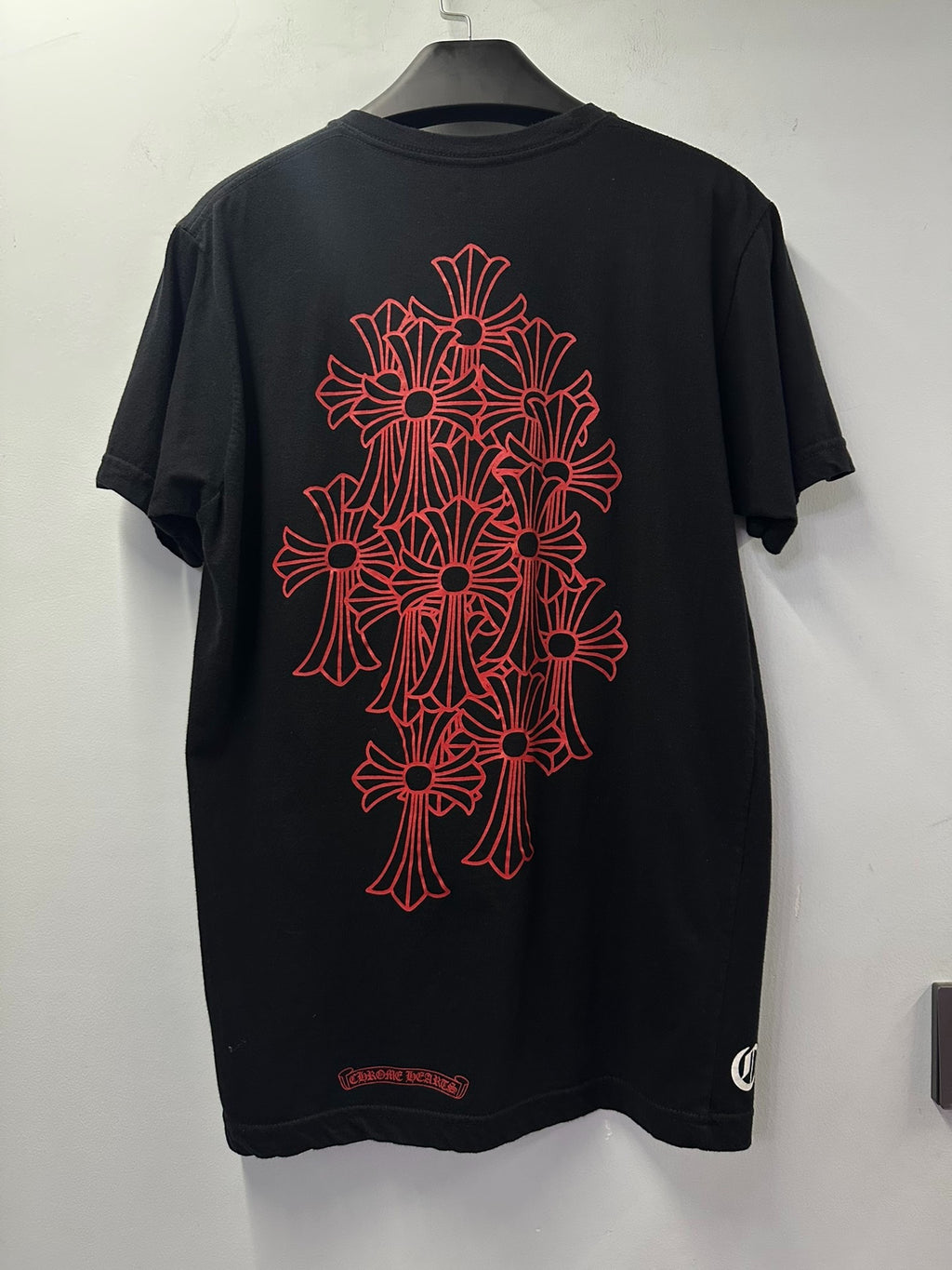 Chrome Hearts Croco Heart Red Tombstone Short-Sleeve T-Shirt