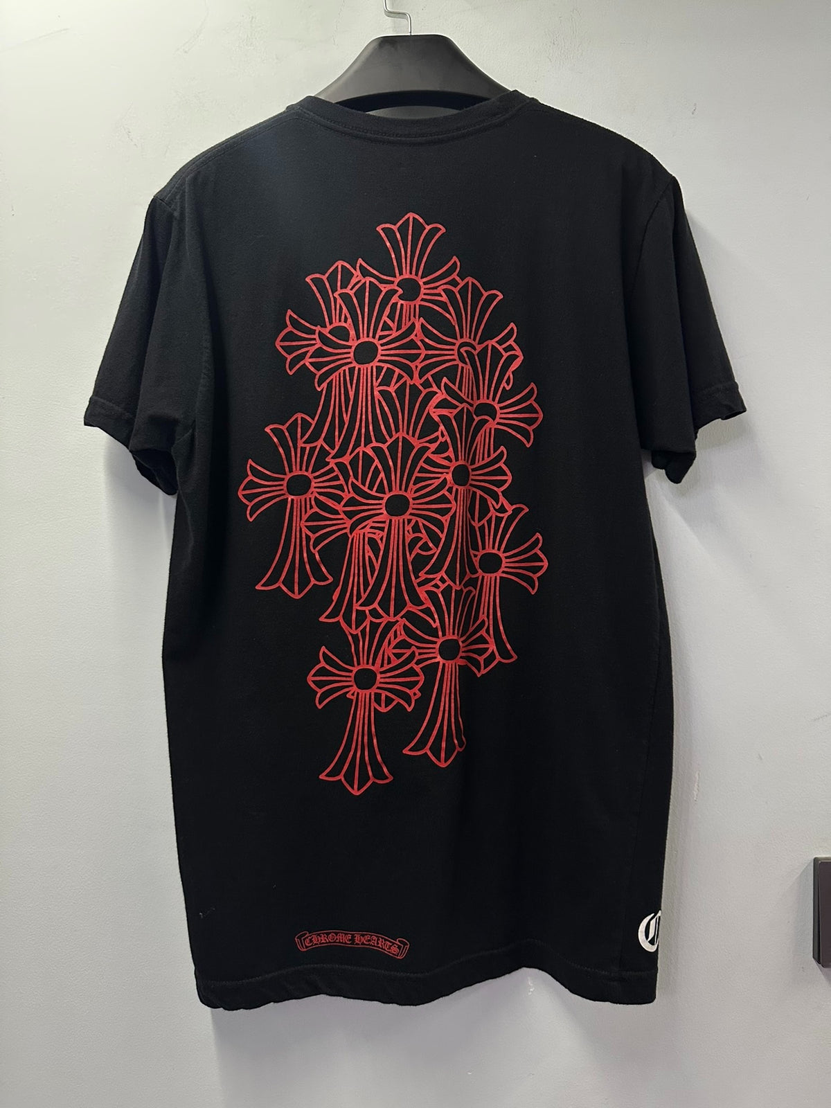 Chrome Hearts Croco Heart Red Tombstone Short-Sleeve T-Shirt