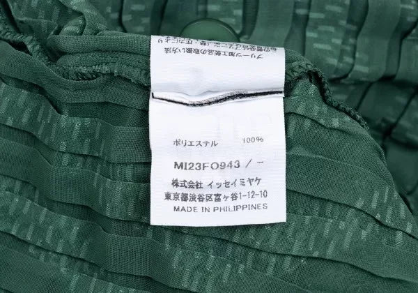 Issey Miyake Vintage Green Faux Fur Pleated Top