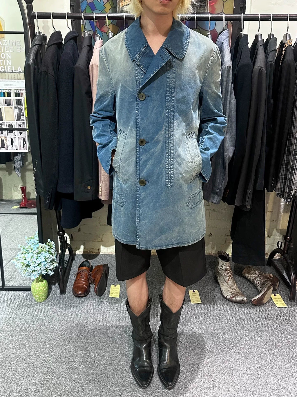 Maison Margiela Digital Print Distressed Jacket