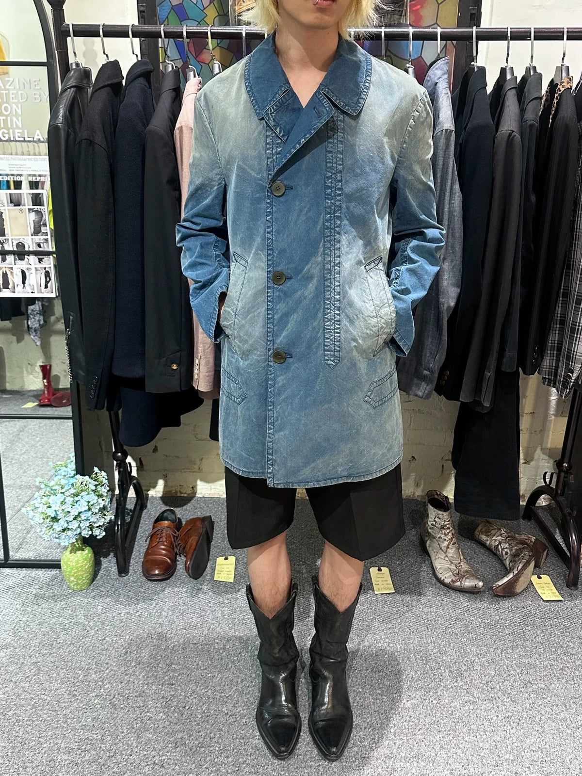 Maison Margiela Digital Print Distressed Jacket