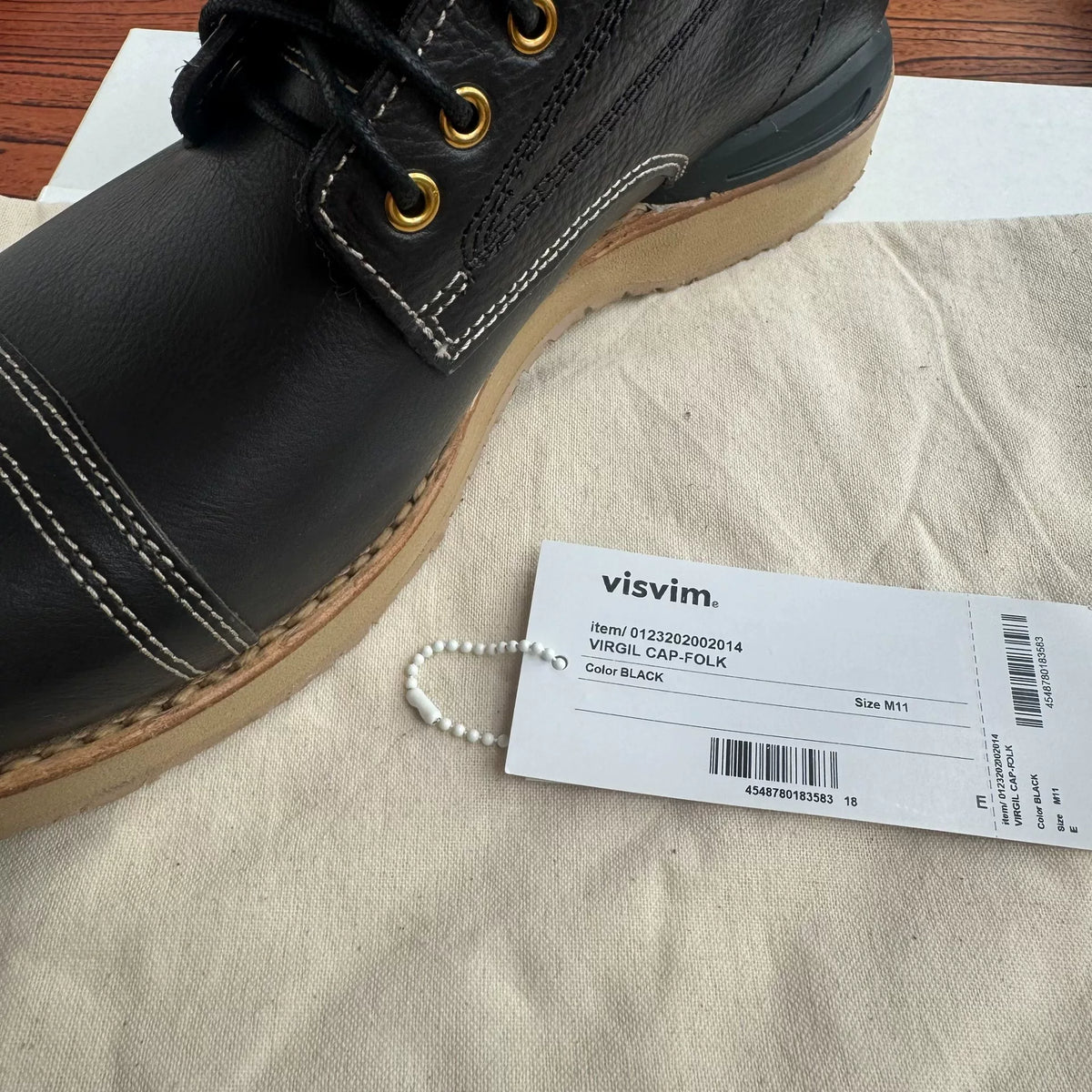 Visvim 23AW AW Virgil Cap-Folk Black Boots