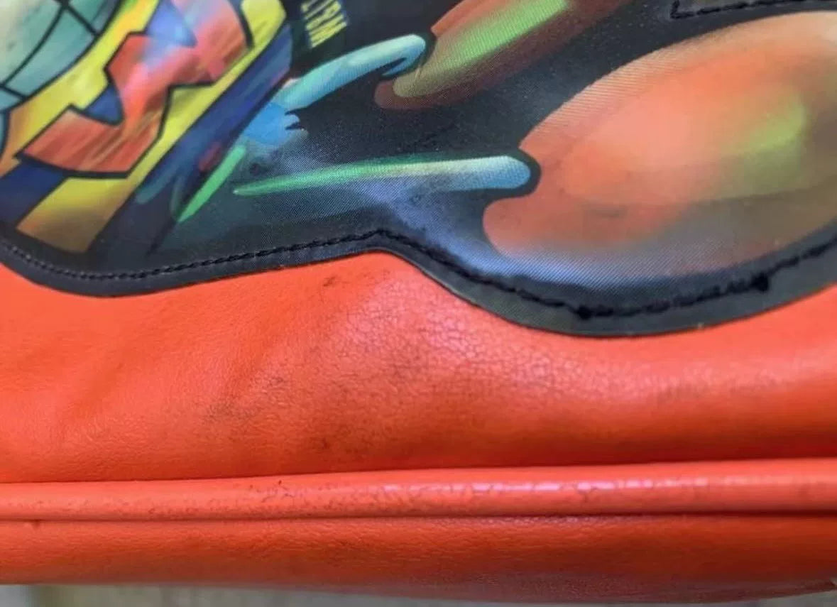 walter van beirendonck Orange 3D Printed Leather Shoulder Bag
