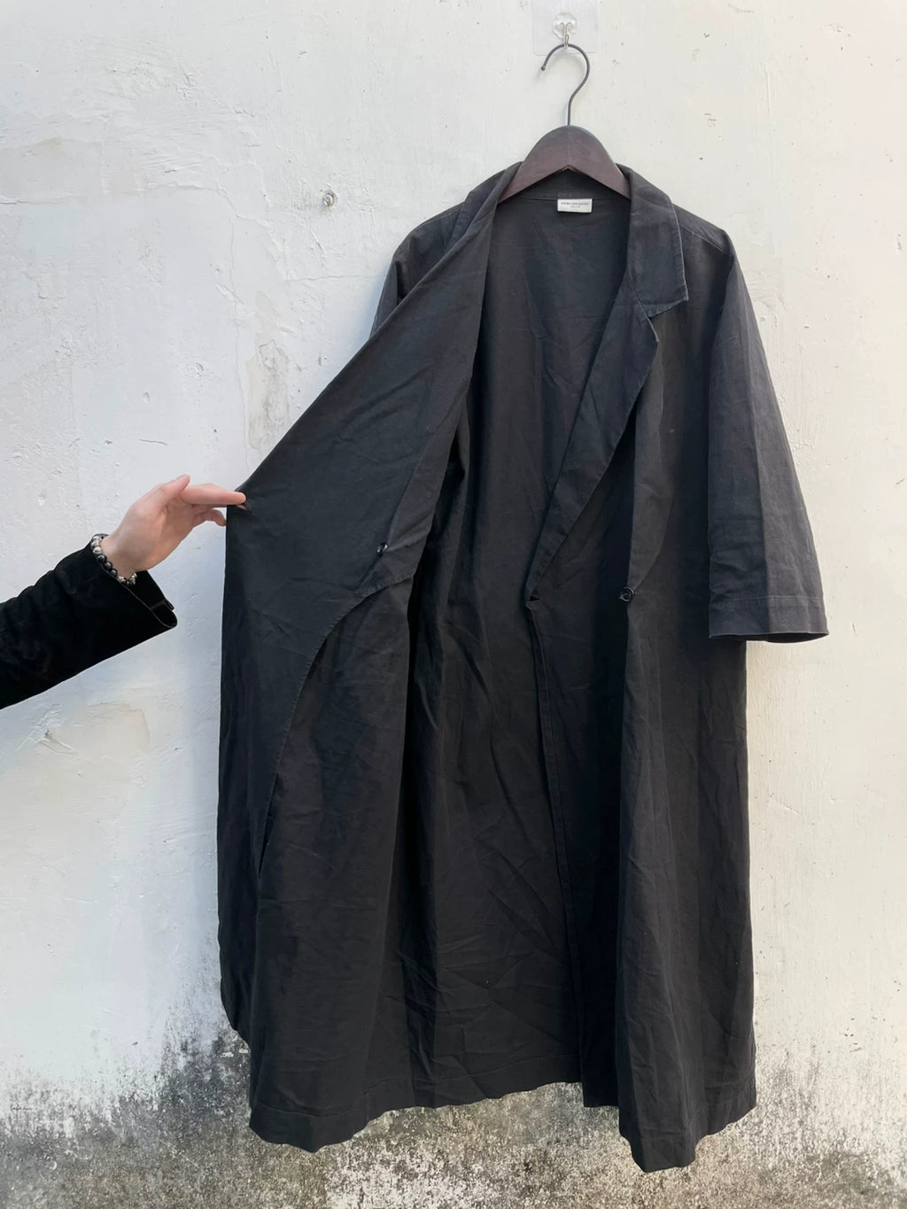 Dries Van Noten DVN External Pocket Deconstructed Coat Taoist Robe