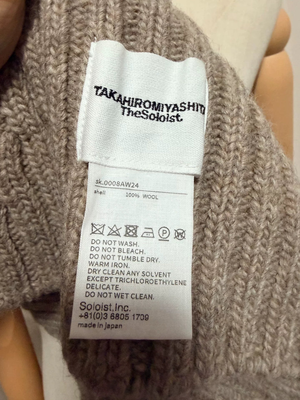 TAKAHIROMIYASHITA The Soloist (Miyashita Takaaki) Knitted Neck Gaiter Scarf 2024 AW