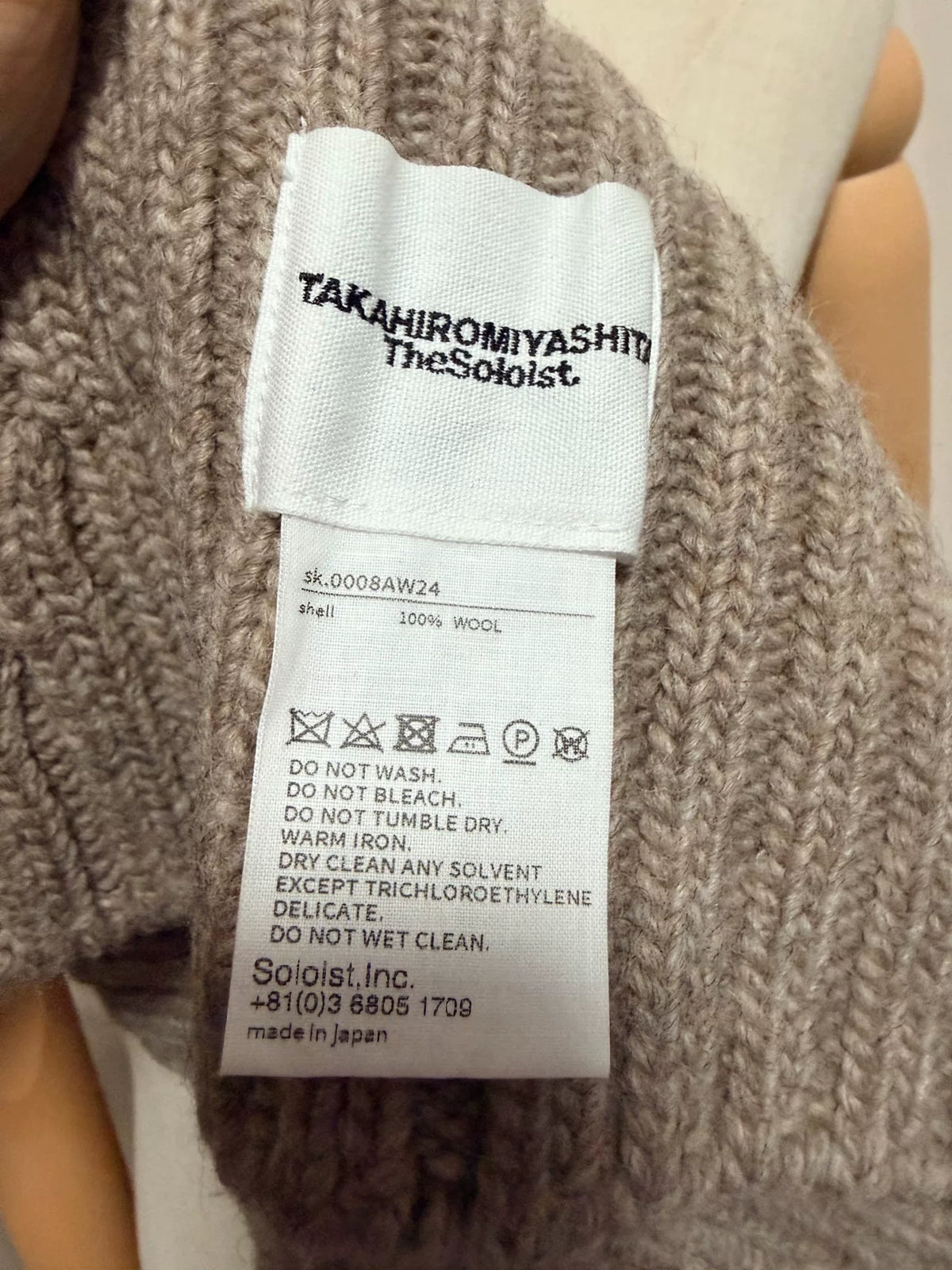 TAKAHIROMIYASHITA The Soloist (Miyashita Takaaki) Knitted Neck Gaiter Scarf 2024 AW