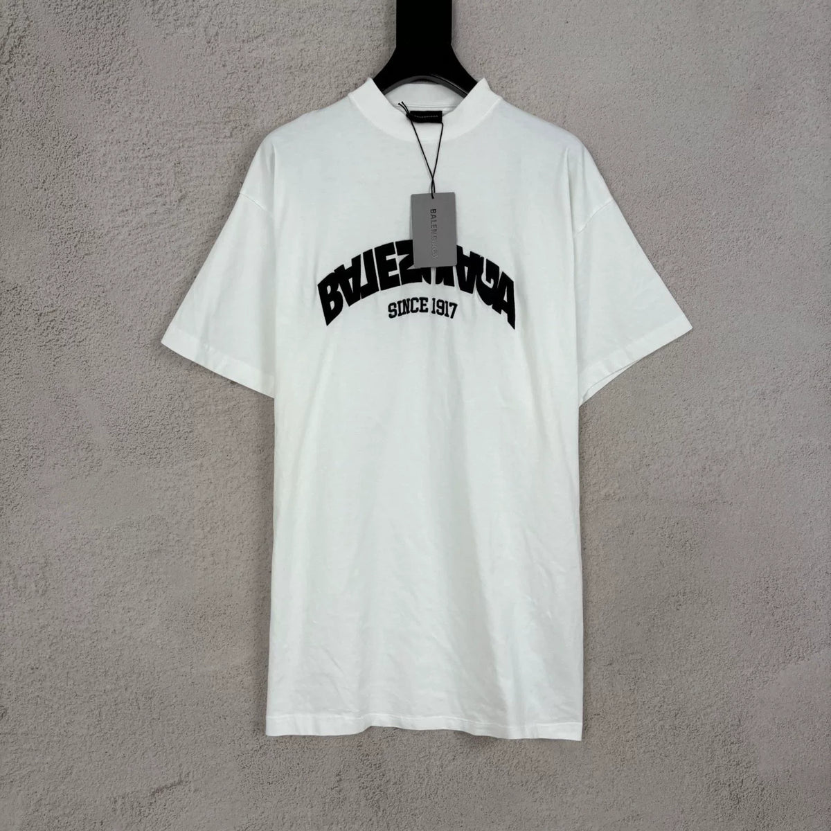 Balenciaga White Inverted Embroidered Slogan T-Shirt