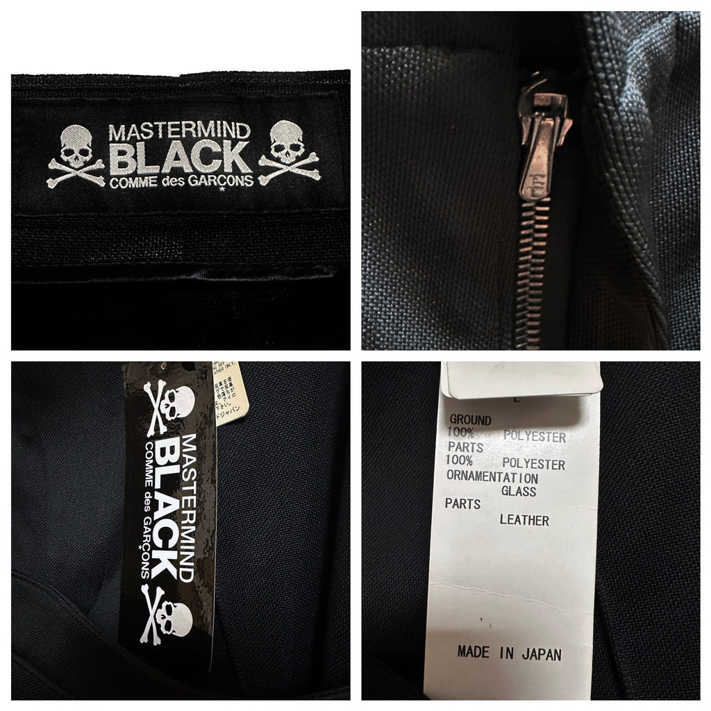Mastermind Japan x Comme Des Garcons Black Skirt Rhinestone Skull Pants