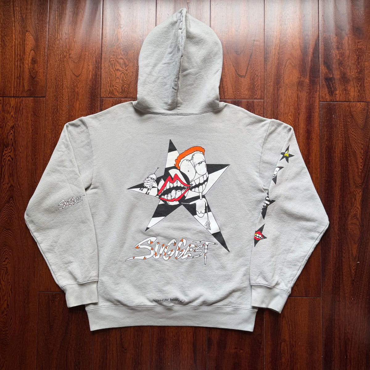 Chrome Hearts MattyBoy Grey Graffiti Hoodie