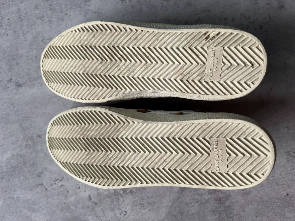 Saint Laurent Paris Leopard Star Pony-Hair Star Sneakers
