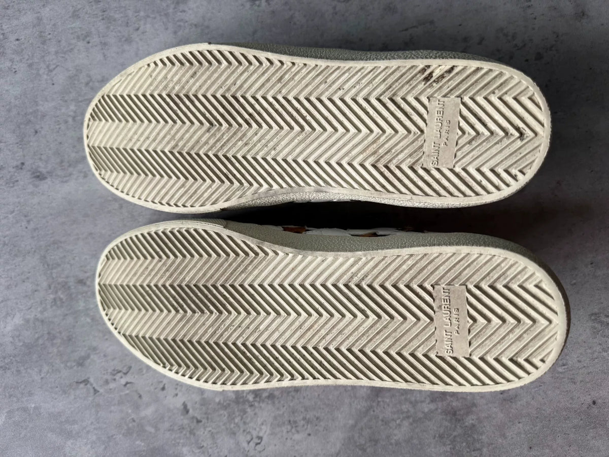 Saint Laurent Paris Leopard Star Pony-Hair Star Sneakers