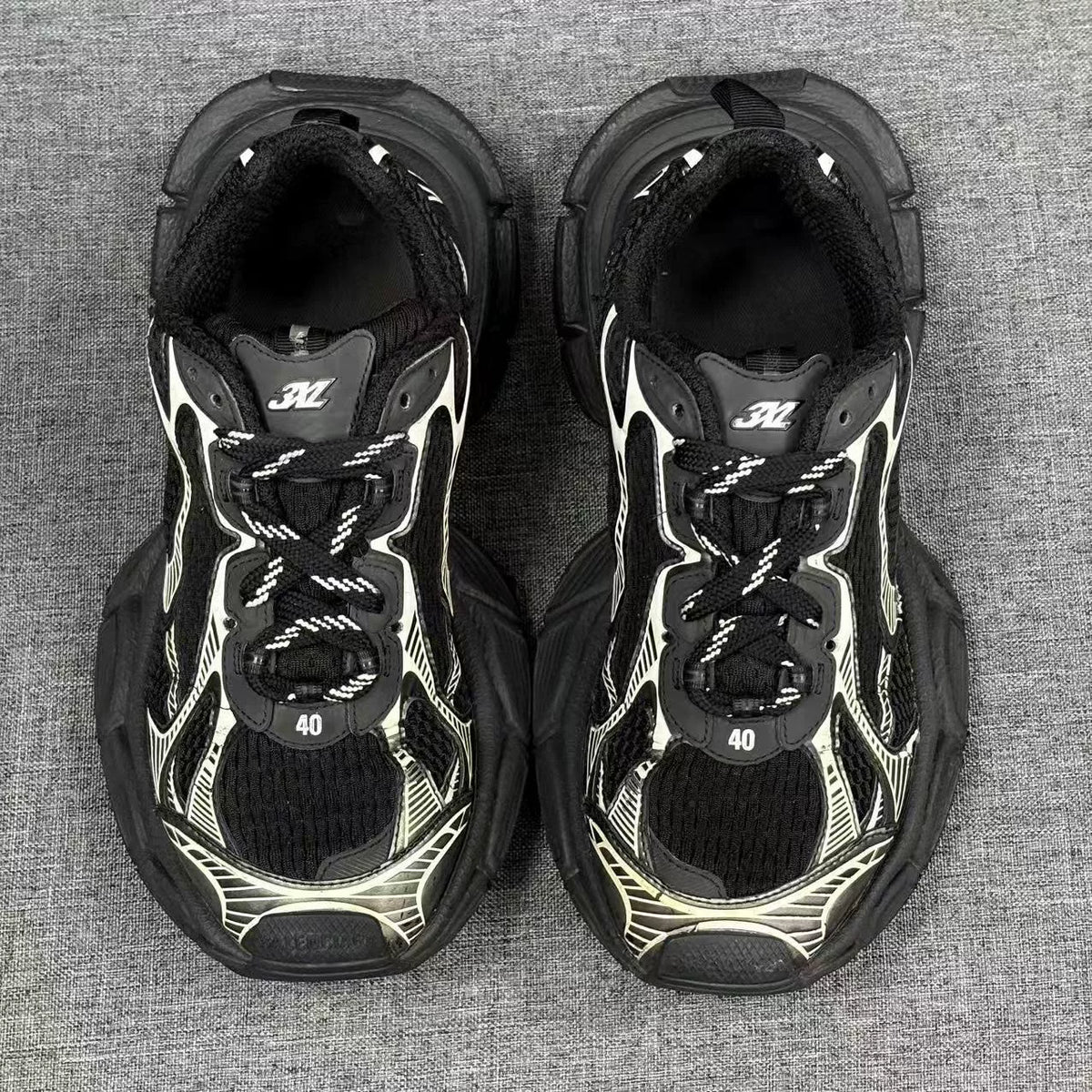 Balenciaga Black Silver Sneakers