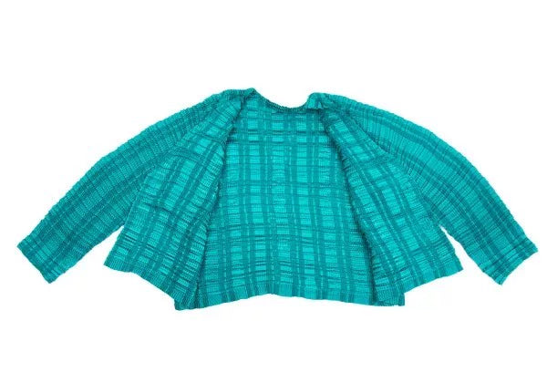 Issey Miyake Vintage Green Pleated Top
