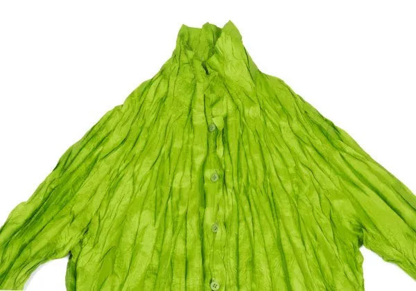 Issey Miyake Vintage Green Twisted Pleated Top