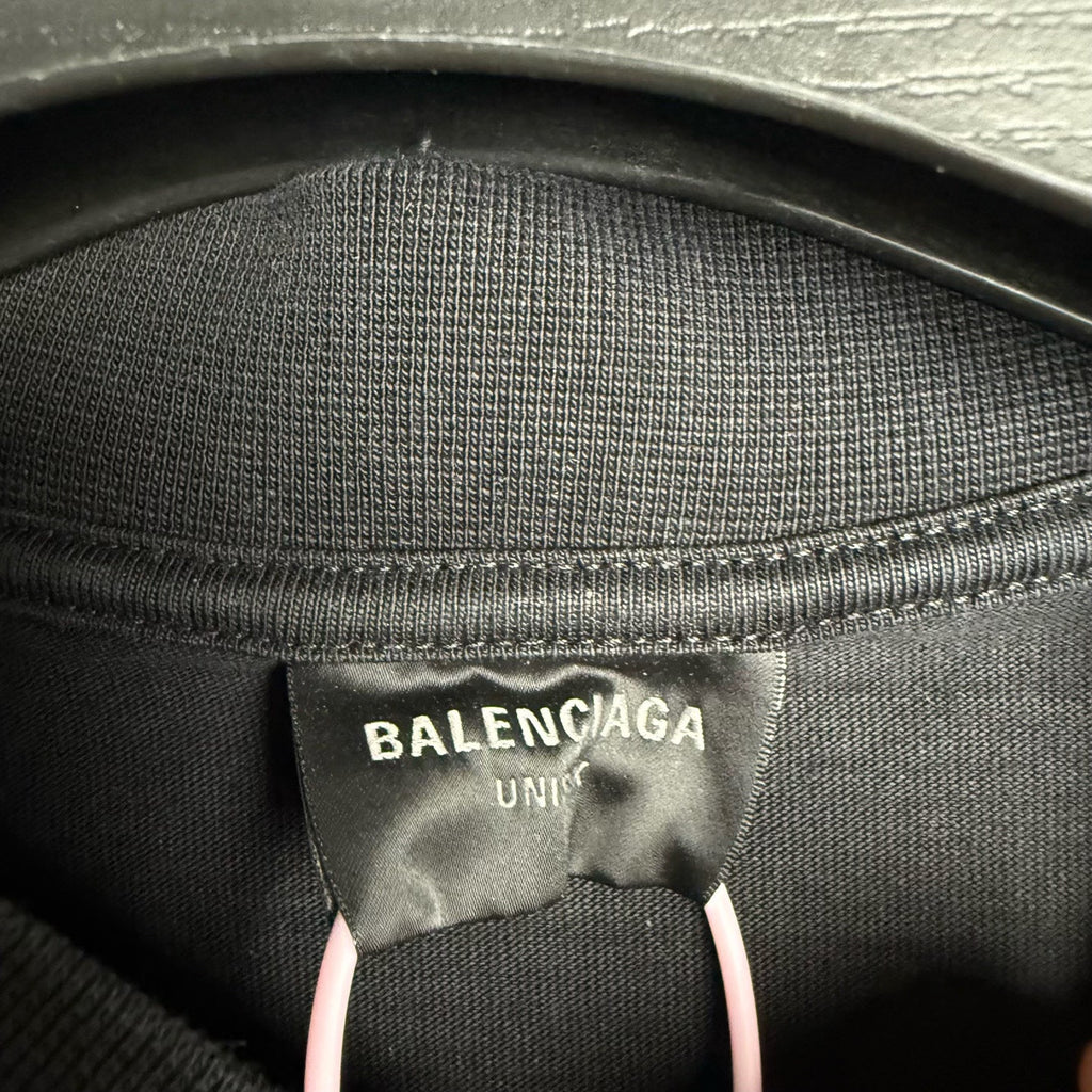 Balenciaga Distressed Sanskrit Letter Print T-Shirt