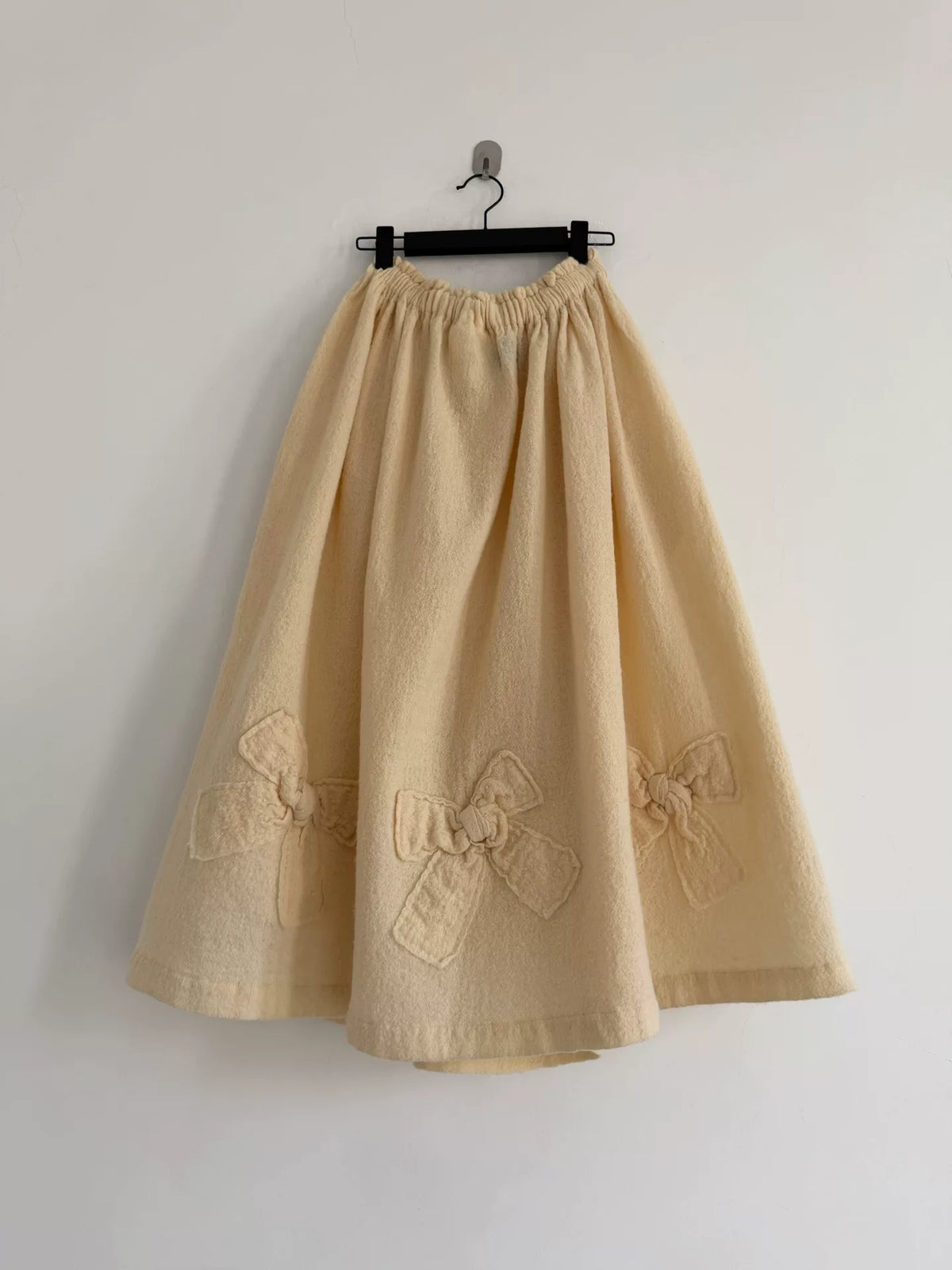 Comme Des Garcons Rei Kawakubo 2018 Red Label Tricot line bow skirt