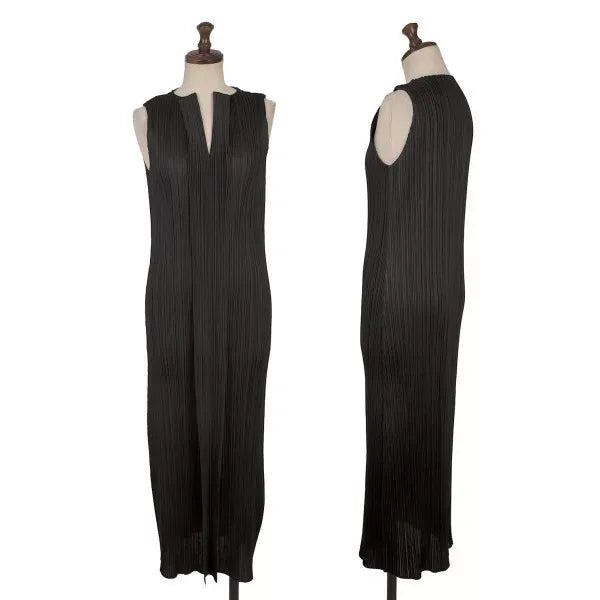 Issey Miyake Vintage Black Pleated Dress