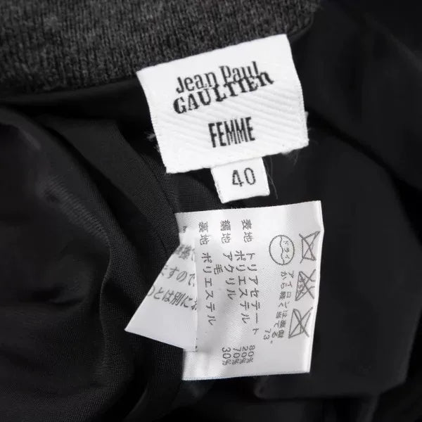 Jean Paul Gaultier Vintage Black Zip-Up Dress