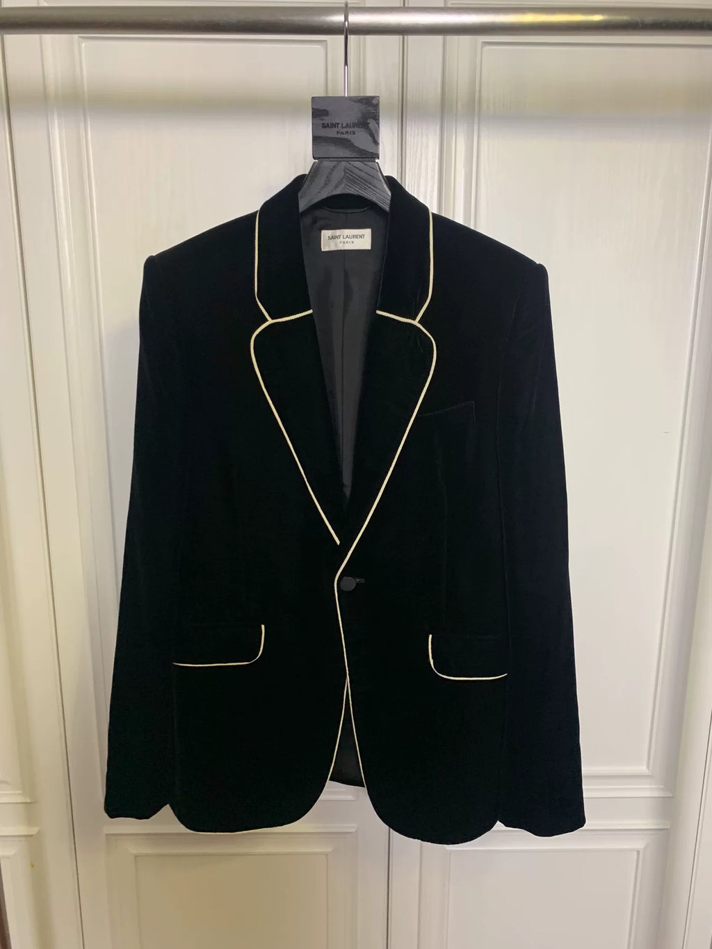 Saint Laurent 16FW Black Velvet Suit