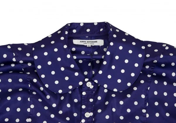 COMME des GARCONS Blue Purple Polka Dot Shirt