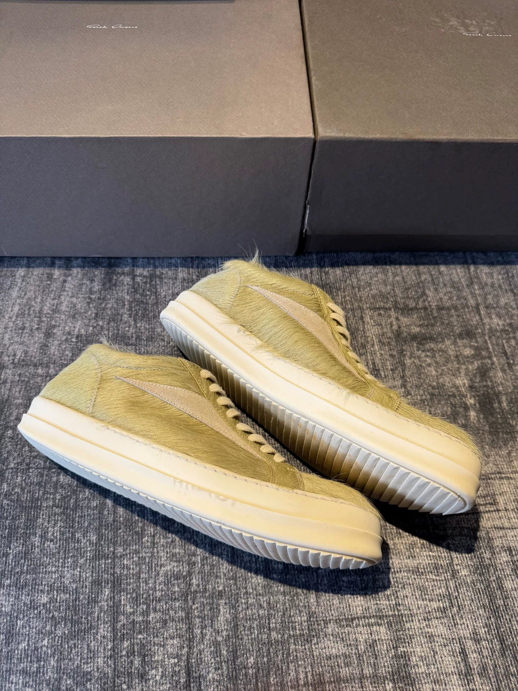 rick owens main line green horsehair Shoes