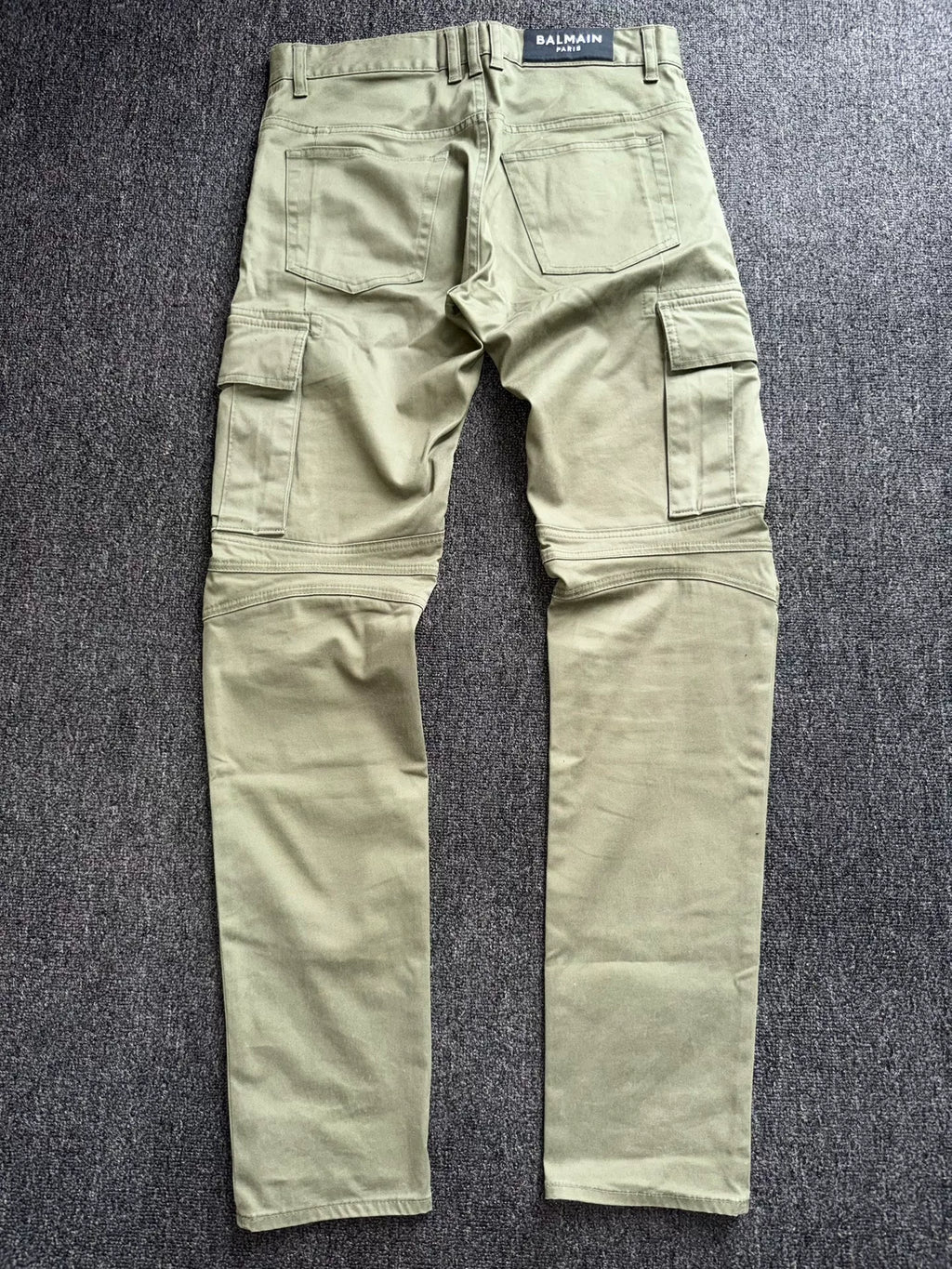 Balmain Paris 15SS Zip Pocket Olive Pants