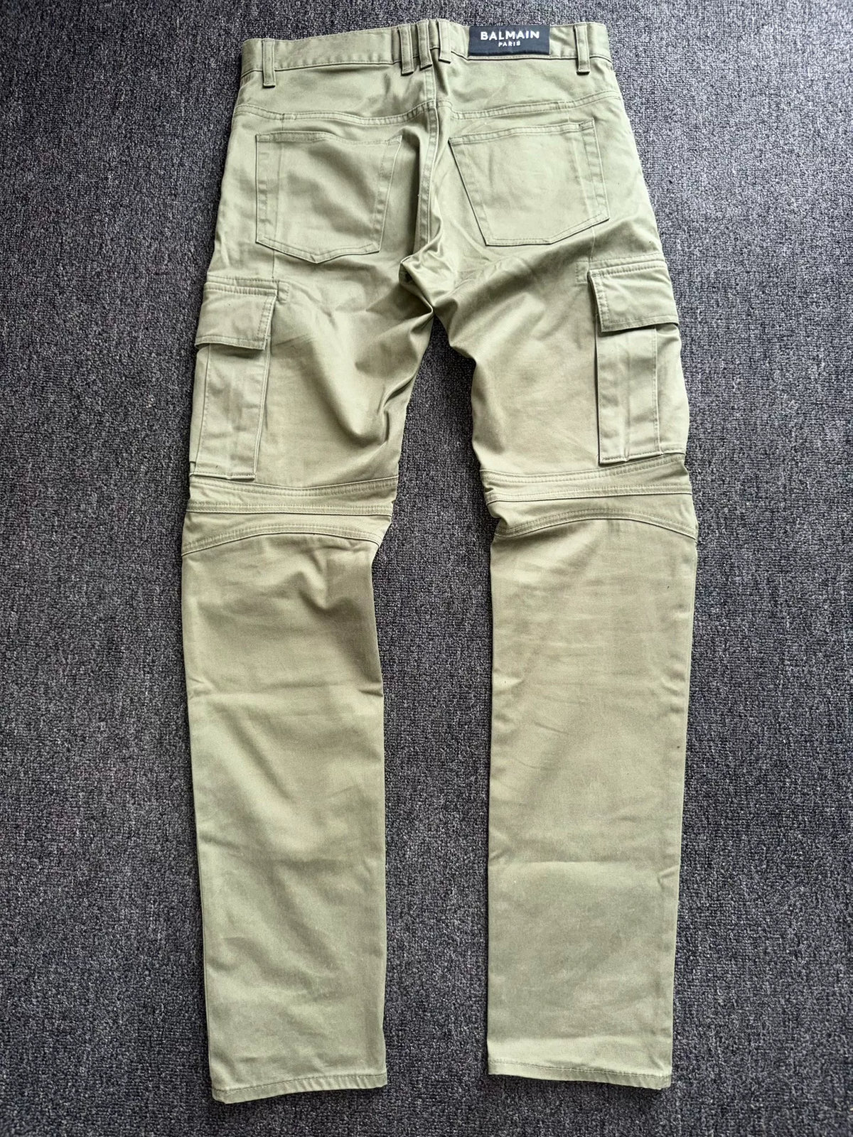 Balmain Paris 15SS Zip Pocket Olive Pants