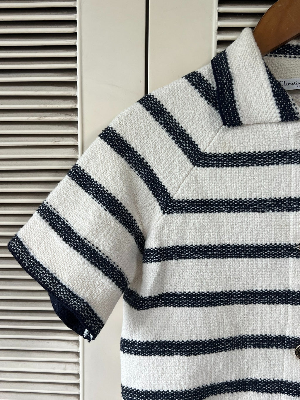 Dior Short Sleeve Striped Jacket