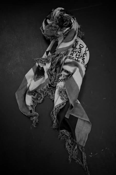 Julius_7 SS11 Killing Joke jacquard scarf large shawl