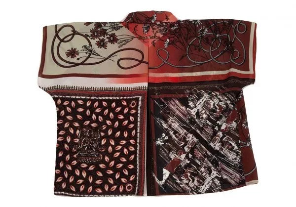 Jean Paul Gaultier Vintage Red Pattern Cardigan