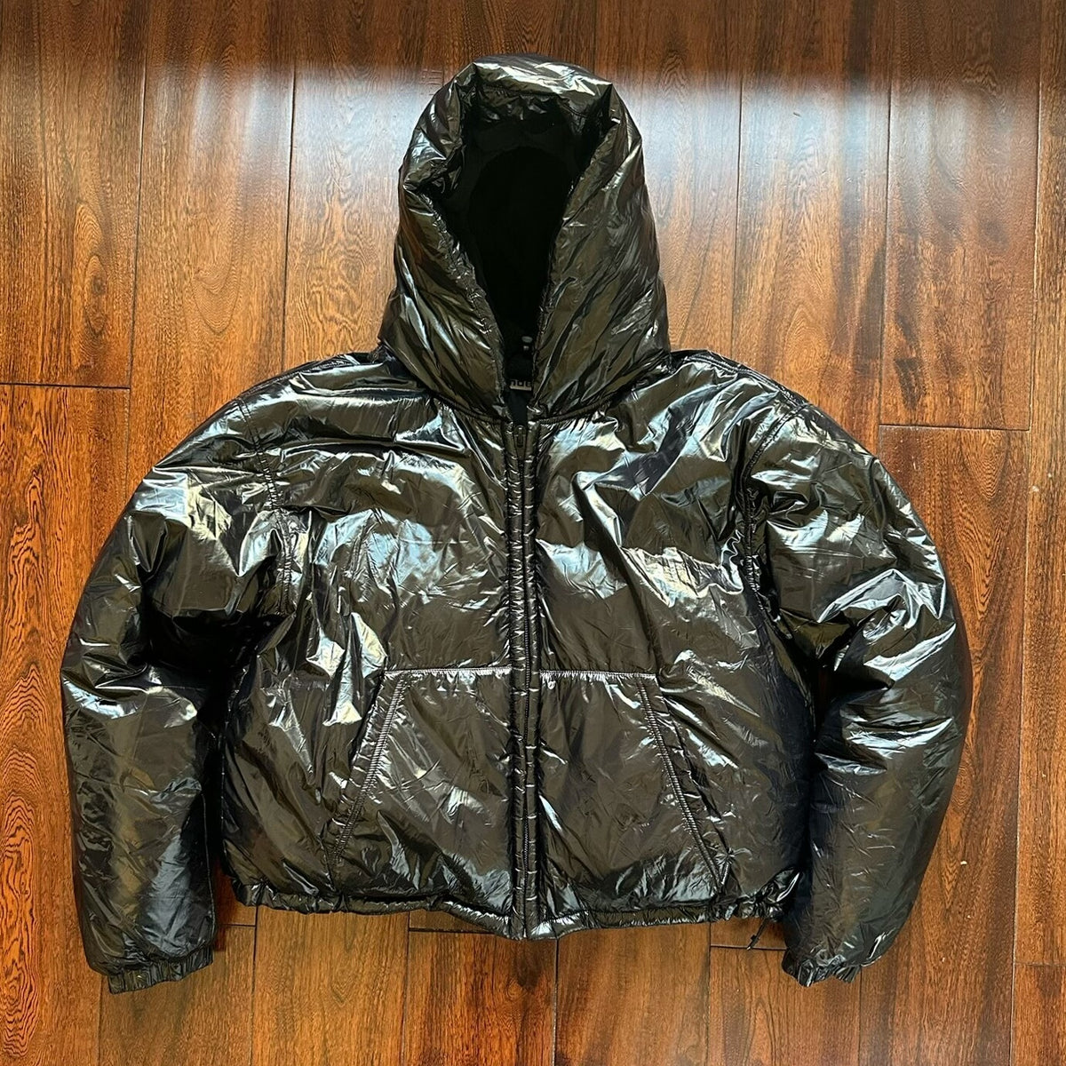 Alexander Wang Black Zip Hooded Down Jacket