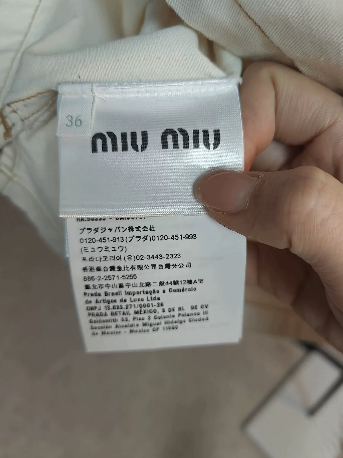 Miu Miu Off-White Short-Sleeve Shirt