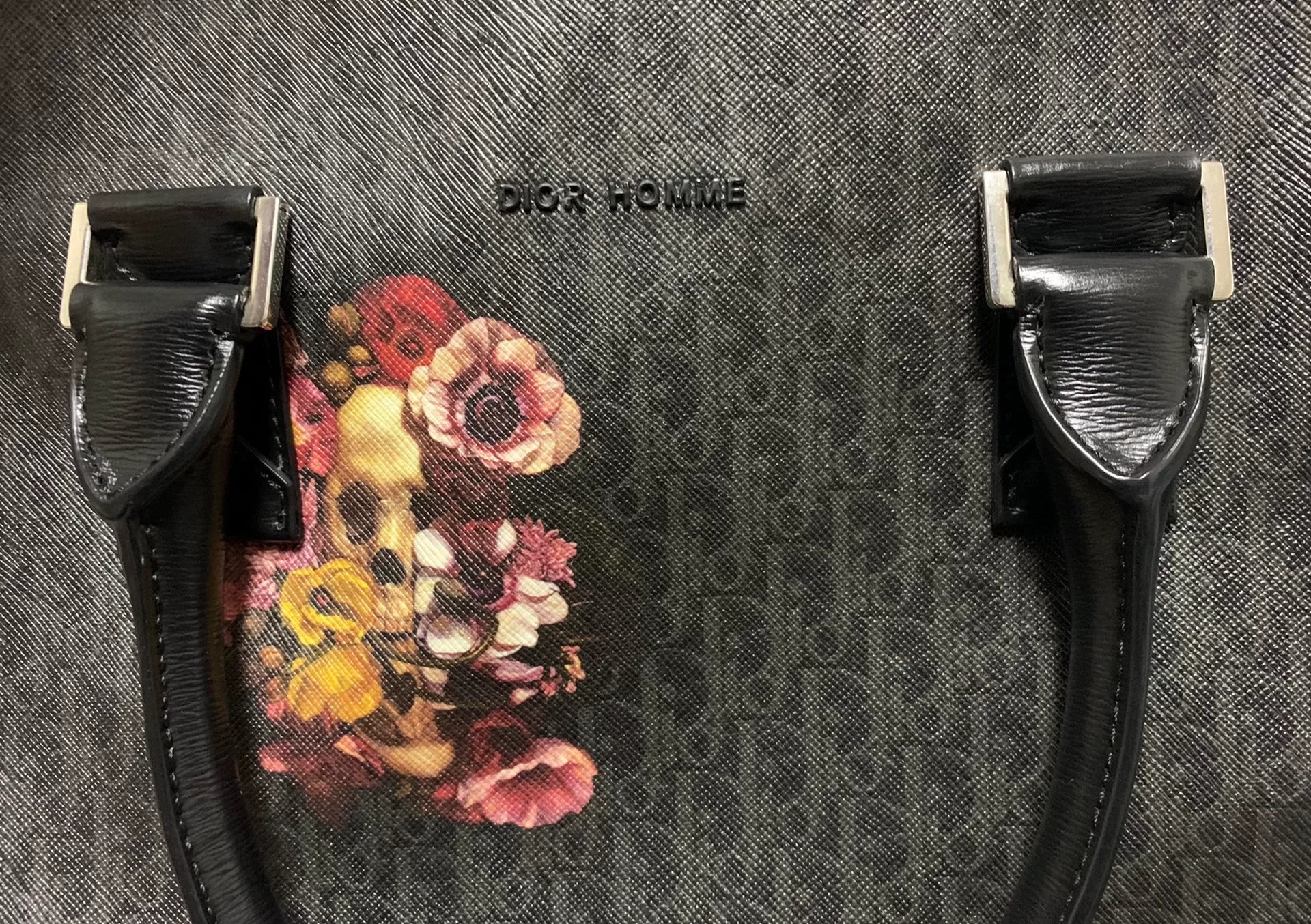 Dior Homme 17SS Floral Skull Tote Bag
