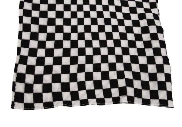 Issey Miyake Vintage Black & White Plaid Pleated Top