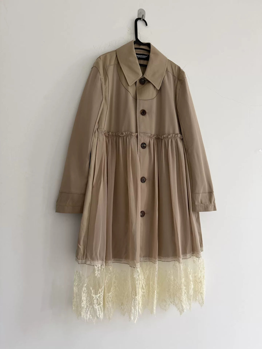Undercover Trench Takahashi Jun lace panel trench coat jacket