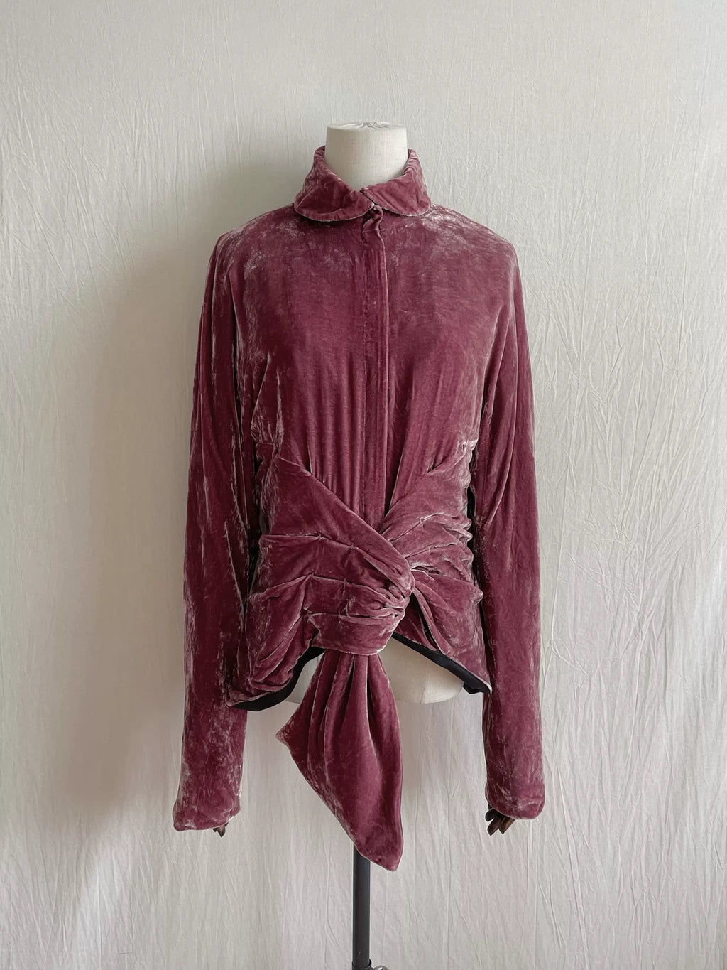 Jean Paul Gaultier Velvet Peach Silk Top