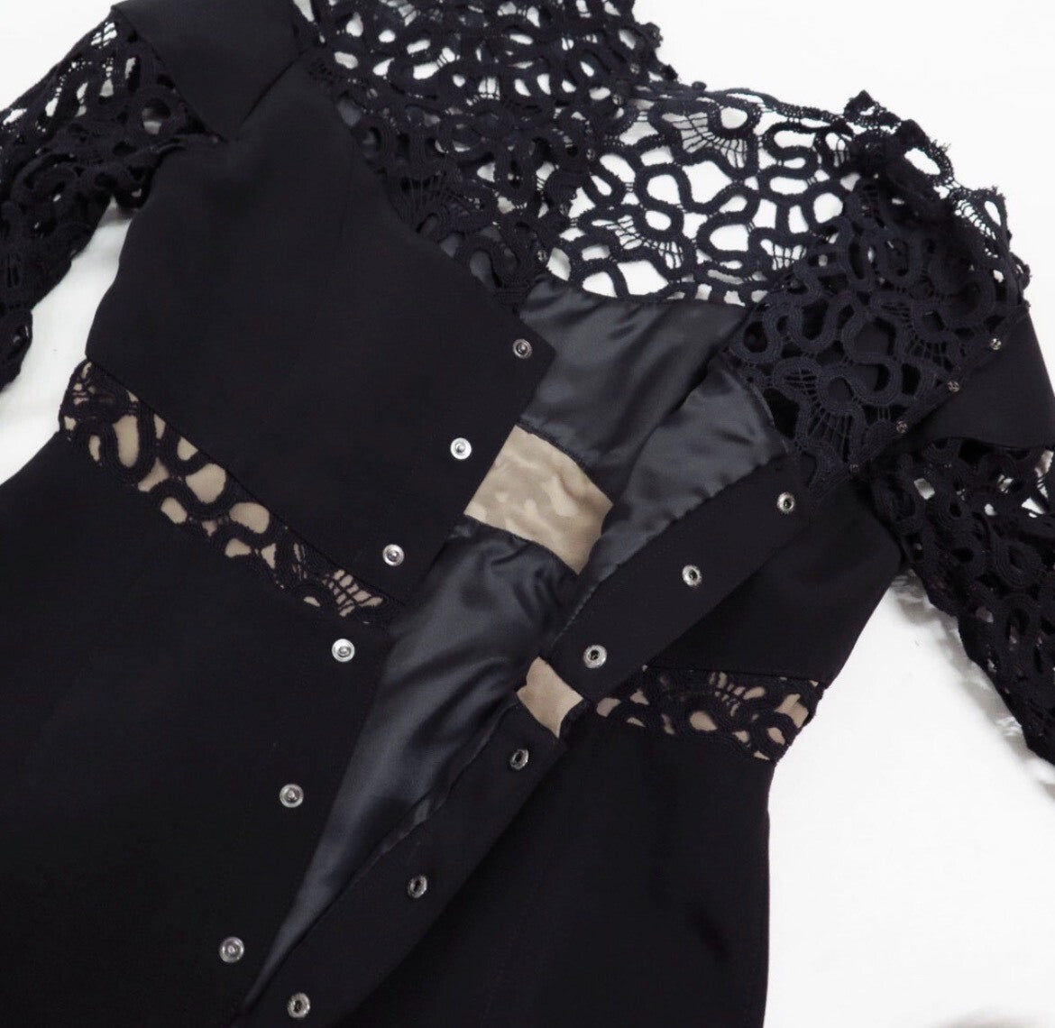 1990s Thierry Mugler Lace Cut-Out Dress