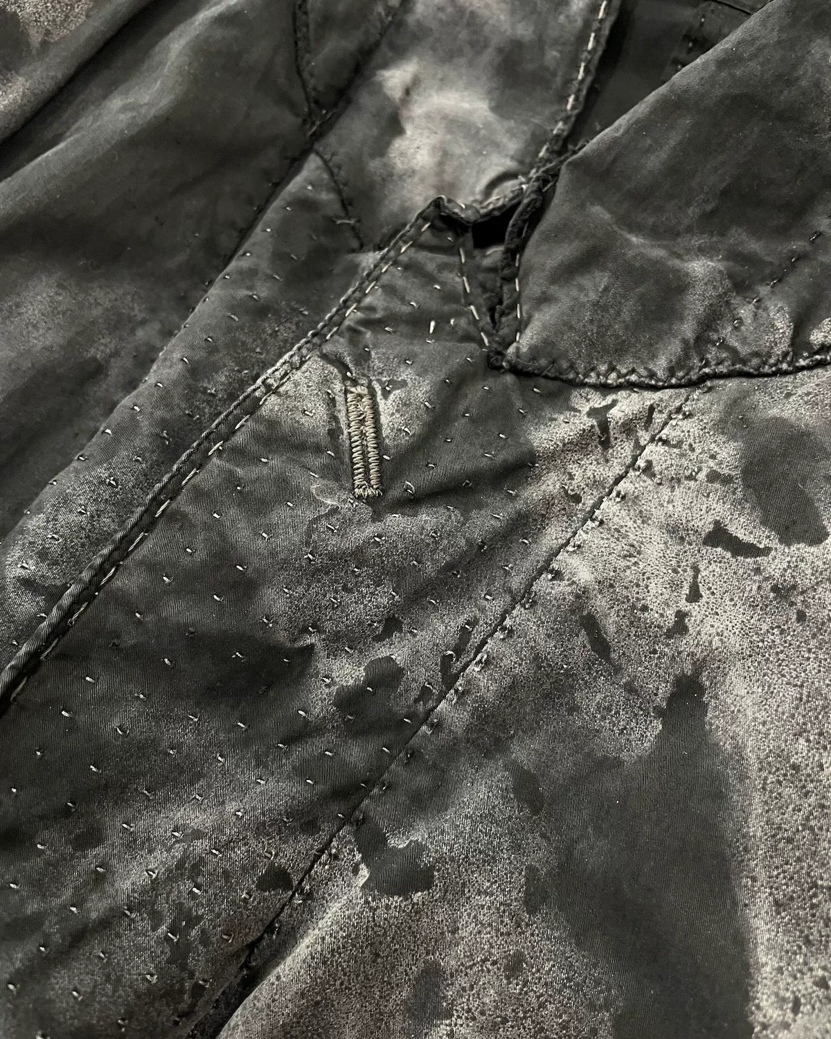 2010s Nicolas Andreas Charcoal Grey Tie-Dye Jacket