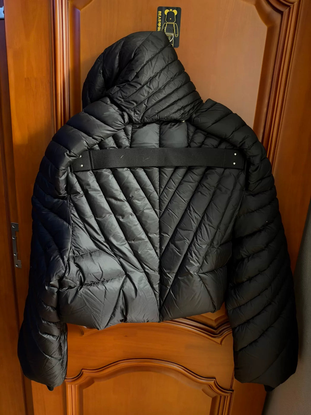 Moncler × Rick Owens Black Ray Scarf Down Jacket