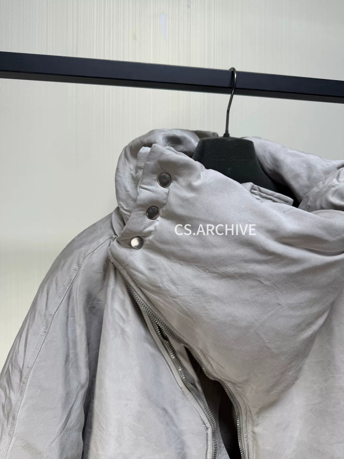Rick Owens Asymmetric Placket Down Suede Coat